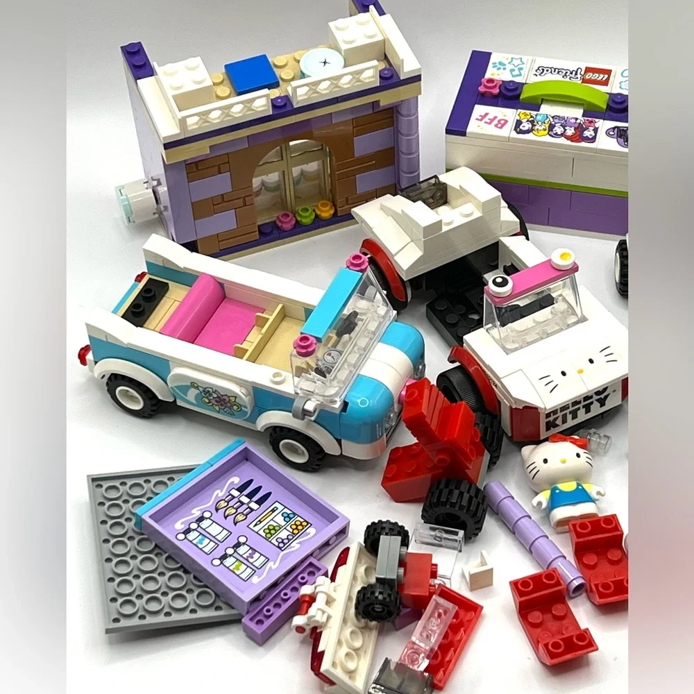 LEGO Building Blocks Pieces Misc Lot Mixed Incomplete Random Hello Kitty 15 oz - Picture 2 of 11